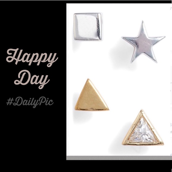 Argento Vivo Jewelry - Argento Vivo Basic Shapes Stud Earrings Set of 4